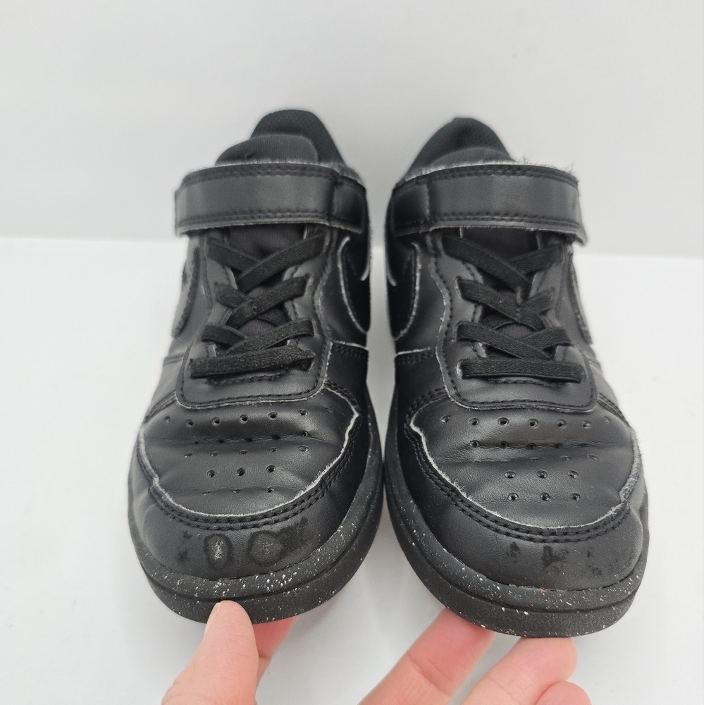 Nike | Court Borough black leather sporty low-top sneakers | Toddler 12.5 - Picture 5 of 11